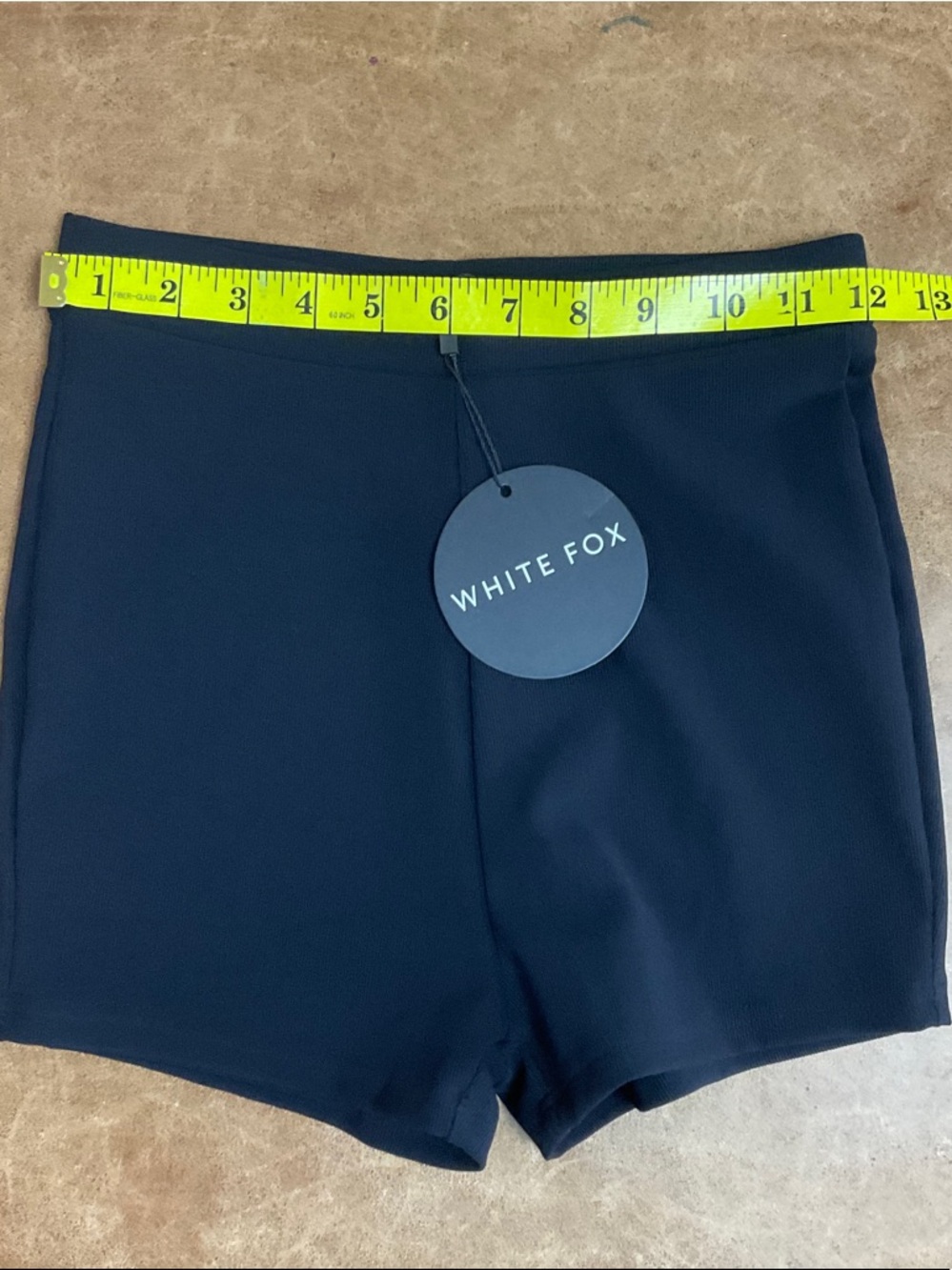White Fox Boutique Moving My Business Ribbed Mini Shorts - Black - NWT - Size S - Picture 3 of 3